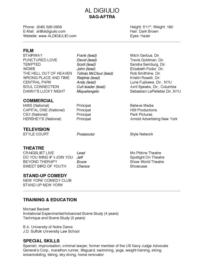 Al's resume